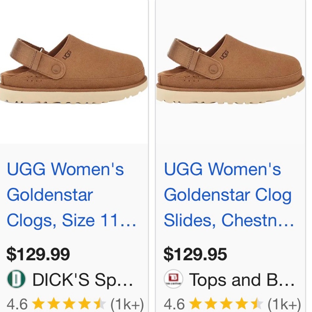 UGG Tasman Slingback Clog in Chestnut Suede with Cream Sole - Picture 3 of 8